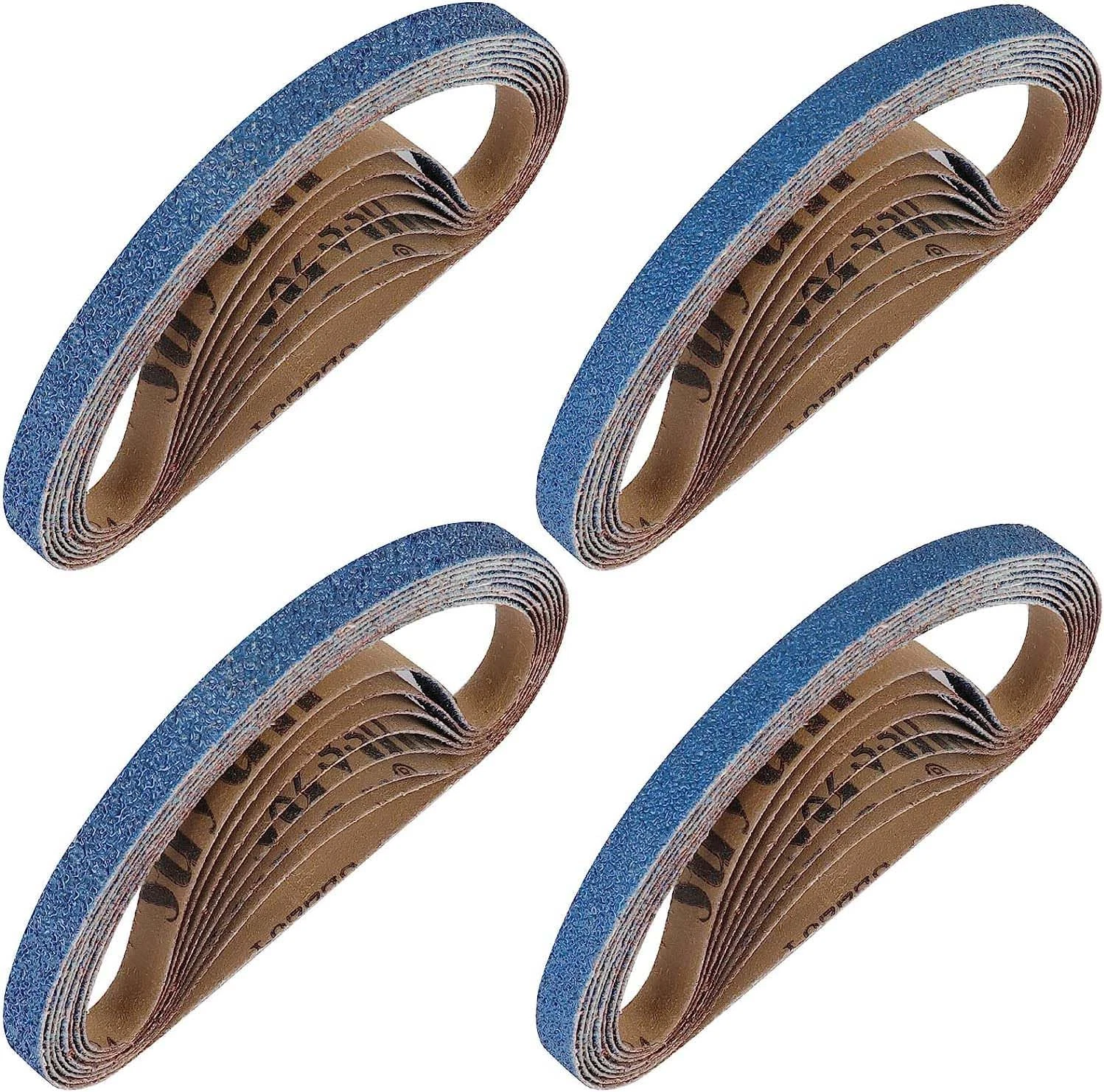 1 2 X 18 Inch Sanding Belts 120 Grit  32PCS 1 2" X 18" Zirconia Sanding Belts fo