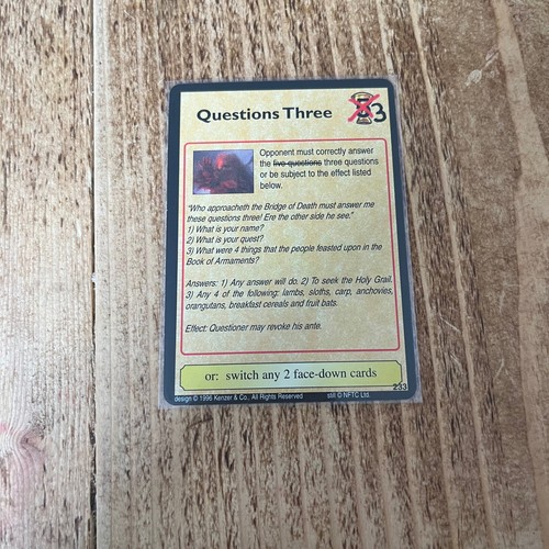 Monty Python And The Holy Grail CCG Card Game Singles Listing 1 of 2 - Picture 216 of 231