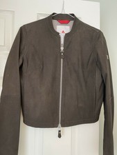 Ladies Peuterey Matt Dark Brown Leather Jacket