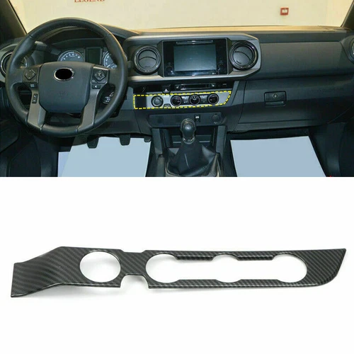 ABS Carbon Fiber Interior Dash Trim Cover Set Fits 2016-2023 Toyota Tacoma - Picture 13 of 44