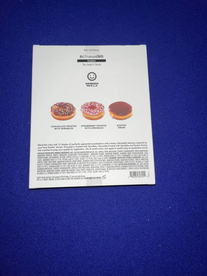 E.L.F. ELF x DUNKIN The Dunkin Dozen Eyeshadow Ltd Ed Set 12 Shades - NEW in Box - Image 4 of 4