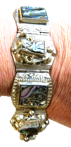 Stunning Alpca mexican link bracelet~7 1/4" - Picture 2 of 6
