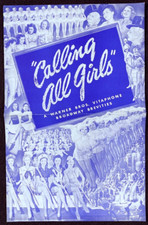 CALLING ALL GIRLS Movie Press Sheet Warner Sexy Chorus Line Busby Berkeley