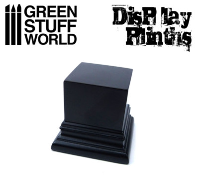 Square Top Display Plinth 4x4 cm Black - MDF Wood Scenery Figures