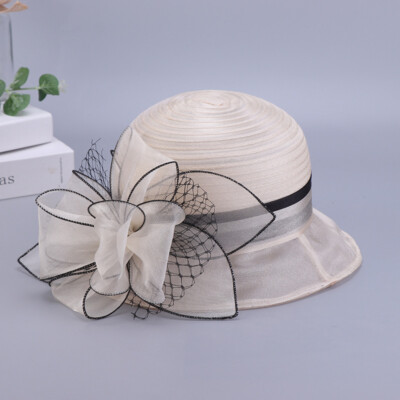 6933 Women\'s Organza Church Kentucky Hat Fascinato Wedding Cocktail Tea Women Organza Fascinator Lady Cocktail Tea Party Church  main image 3