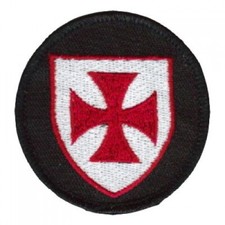 MASON MASONIC EMBROIDERED KNIGHTS TEMPLAR SHIELD PATCH