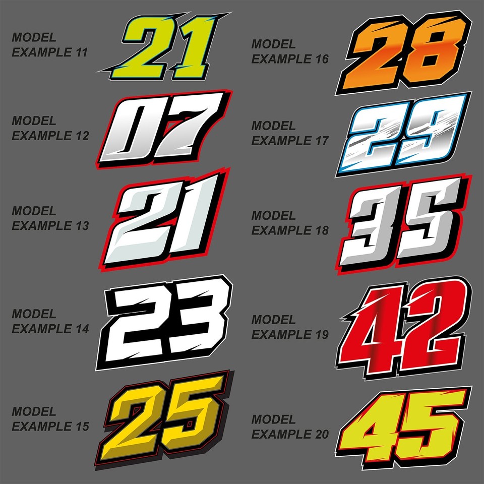Bike Racing Stickers Numbers 2 Racing Numbers Vinyl Decal Sticker Race Dirt Bike Plate Number BMX ...
