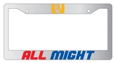 All Might Chrome License Plate Frame My Hero Academia