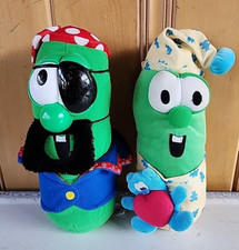 2 Veggie Tales Larry The Cucumber Plush Bedtime Larry Sounds Light Works Pirate