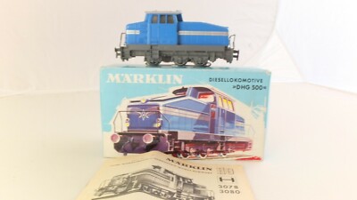 Märklin HO 3078 DHG 500 Industriediesellok in hellblau im Karton mit P'Werk