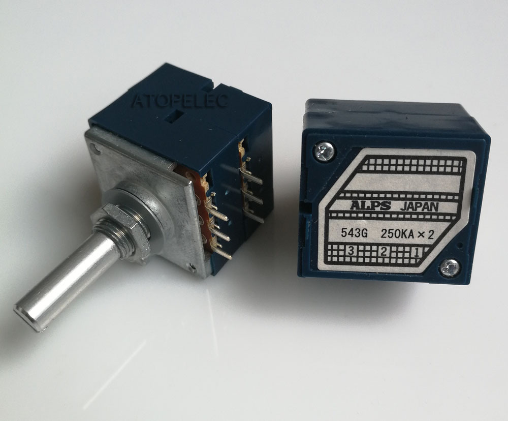 1pc ALPS RK27 Dual-unit Serrated Volume Rotary Potentiometer 50K 100K 50Ax2 100AX2 Dual Slotted Japan 8Pins 25MM Flower Shaft - 502 1pc ALPS RK27 Dual-unit Serrated Volume Rotary Potentiometer 50K 100K 50Ax2 100AX2 Dual Slotted Japan 8Pins 25MM Flower Shaft - 502
