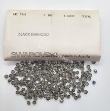 Factory Pack Swarovski Crystal Black Diamond 5mm Lentil 5100 Beads; 720 Beads