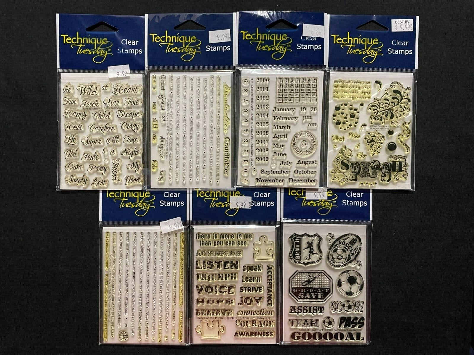 TECHNIQUE TUESDAY ASSORTED CLEAR STAMPS eBay