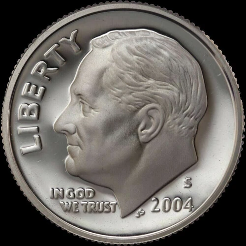 2004 S Roosevelt 90% SILVER Dime Gem Deep Cameo PROOF US Mint "Beautiful" Coin