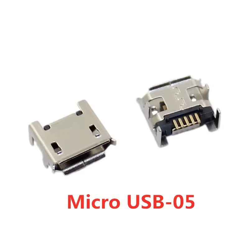 2 x Micro USB Type B Horizontal Female Connector Socket SMD