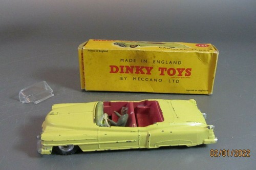 Vintage Dinky Toys Diecast 131 Cadillac Tourer Eldorado yellow Boxe England 1:43 - 第 2/12 張圖片