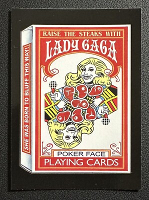 4 LADY GAGA POKER FACE PLAYING cards 2017 Wacky Packages 50th Ann