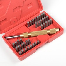 39pc STEEL METAL HAND PUNCH LETTER NUMBER ID STAMPING TooL Set