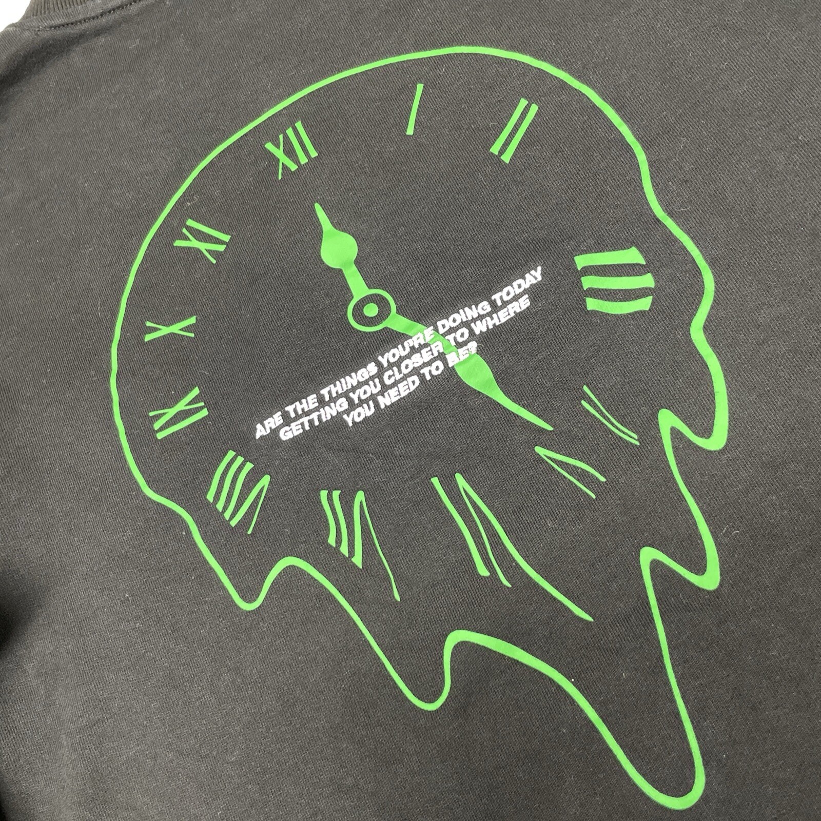 Mayfair The Label Sweatshirt One Size Black Clock Time Energy Trendy Quirky