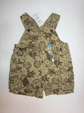Children's Place Boys size 3-6 Month Fish Bib Overalls shorts one Piece NWT