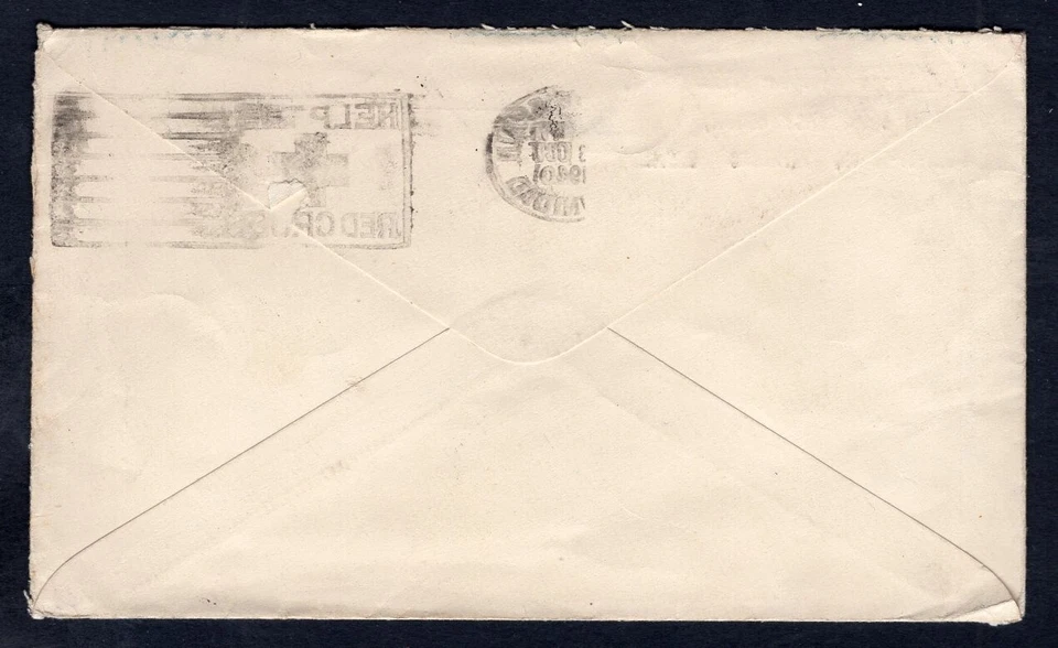 TRINIDAD & TOBAGO 1940 Cover to Guelph Canada Davidson Motor Supplies. Red Cross - Image 2 of 2