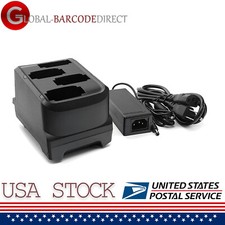 New 4-Bay Battery Charger Cradle Charging Base Kit For Zebra MC9300 MC930B 930P