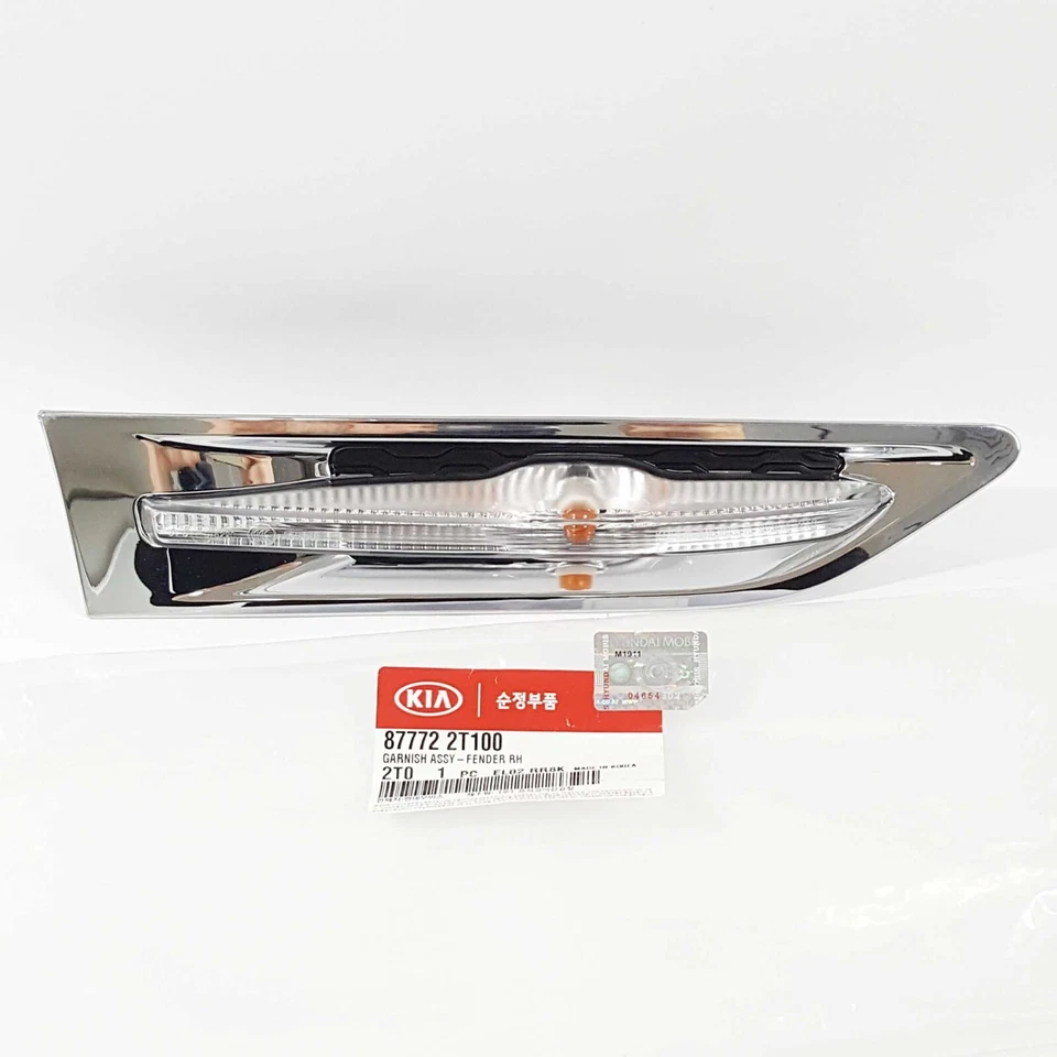 Side Fender Chrome Garnish Turn Signal Lamp LH RH 2EA For Kia Optima 2011-2015 - Imagem 4 de 4