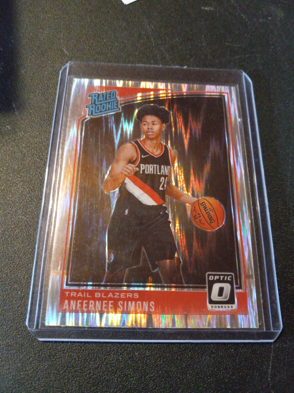 2018-19 Optic Rated Rookie Shock Anfernee Simons Panini RC #186 Portland Trail