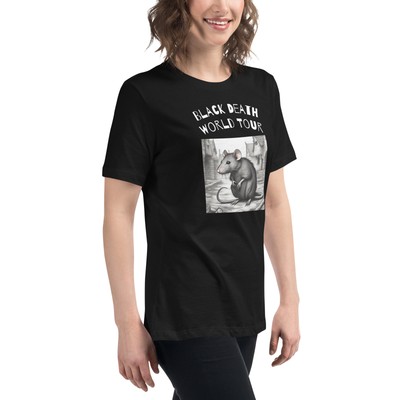 Women's T-Shirt Graphic Funny Small - XLarge - Black Death World Tour