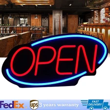 LED Open Sign Neon Light Bright for Restaurant Bar Pub Outside Wall Decor PVC