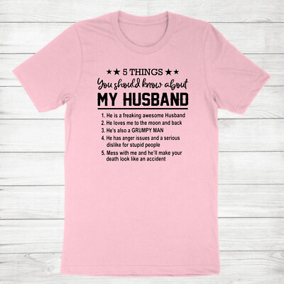 #ad #ad Funny Husband Shirt 5 Things You Should Know About My Husband T shirt for Wife $18.40