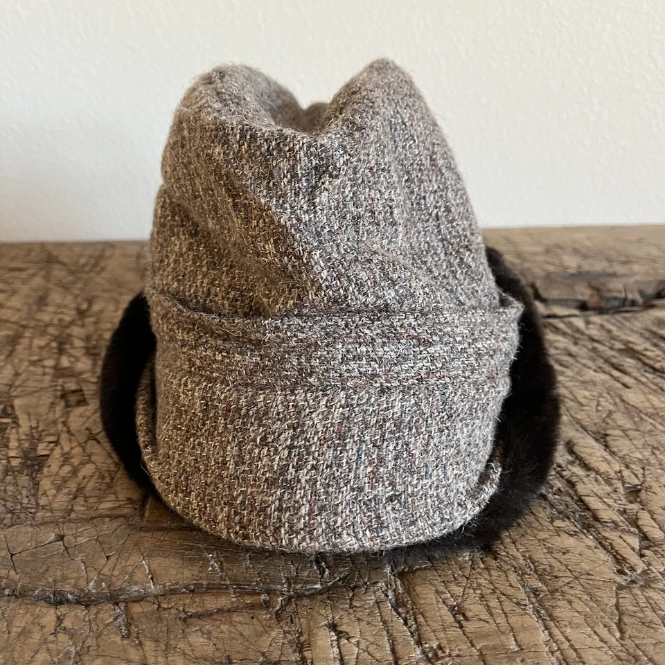 Sombrero de Invierno Malrov Vintage Talla S Lana Thinsulate Hecho en EE. UU. 20.5" Fedora Juvenil Foto 4 de 4