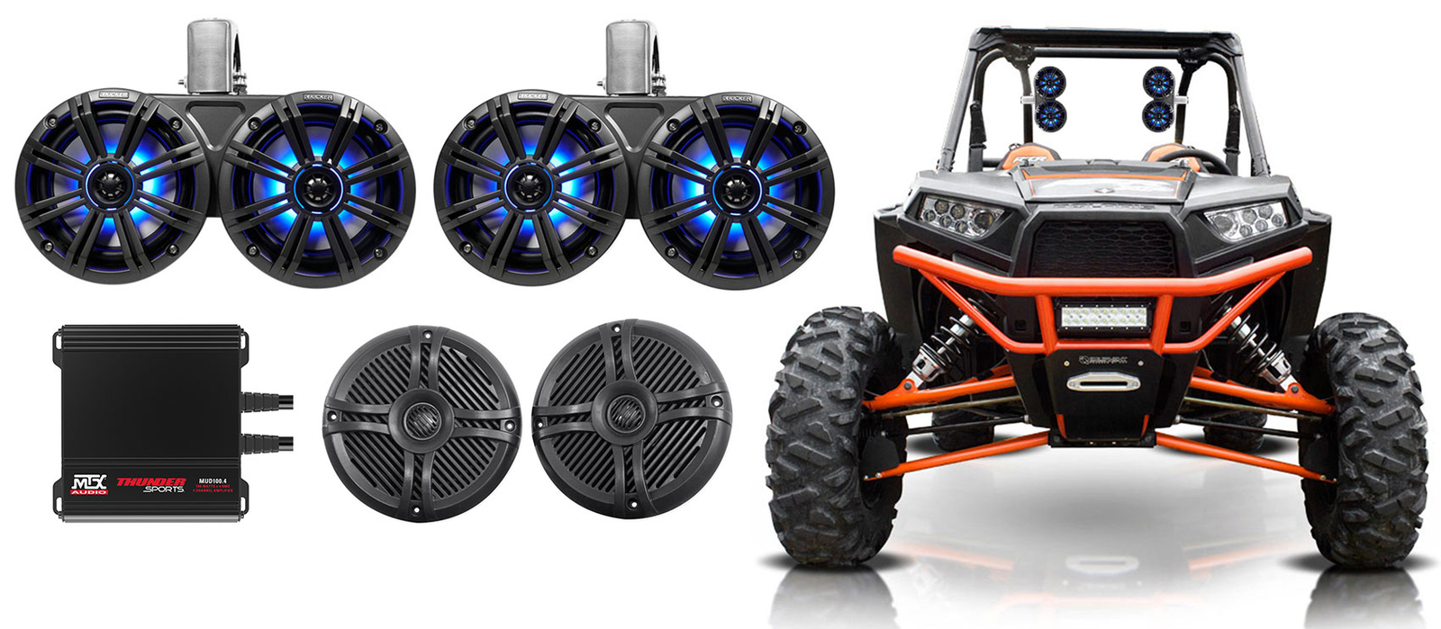 2 Двойная 65 светодиодная башня KICKER 45KMTDC65 2 Морские колонки Усилитель для RZRATVUTV 142990₽