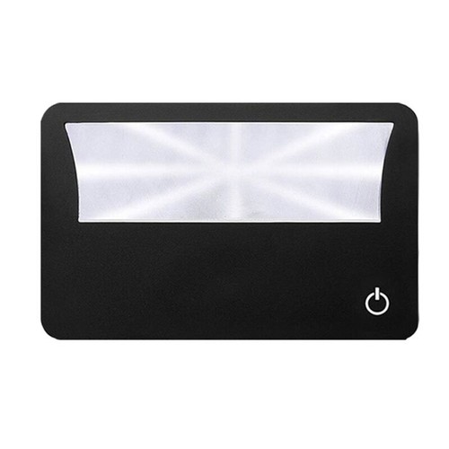 3X Magnifier Card Type Small Pocket Glass with LED Light for Reading - Picture 1 of 6