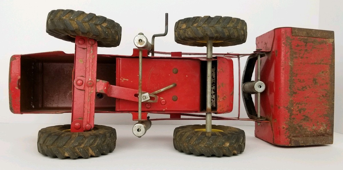 Vintage Nylint Red Pressed Steel Hough Payloader Front End Vintage Nylint Red Pressed Steel Hough Payloader Front End