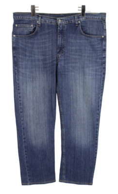LEVI'S 752 Jeans Men's W40/~L29 Zip Fly Whiskers Regular Fit Blue