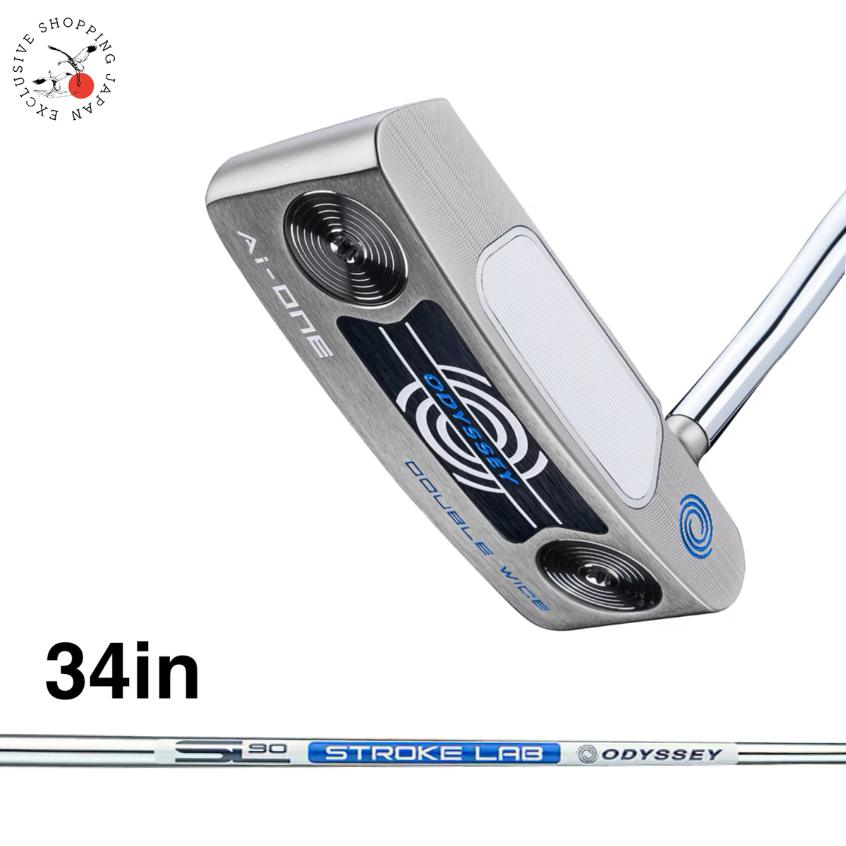 Odyssey Ai-ONE Silver DOUBLE WIDE DB Putter 34in STROKE LAB 90
