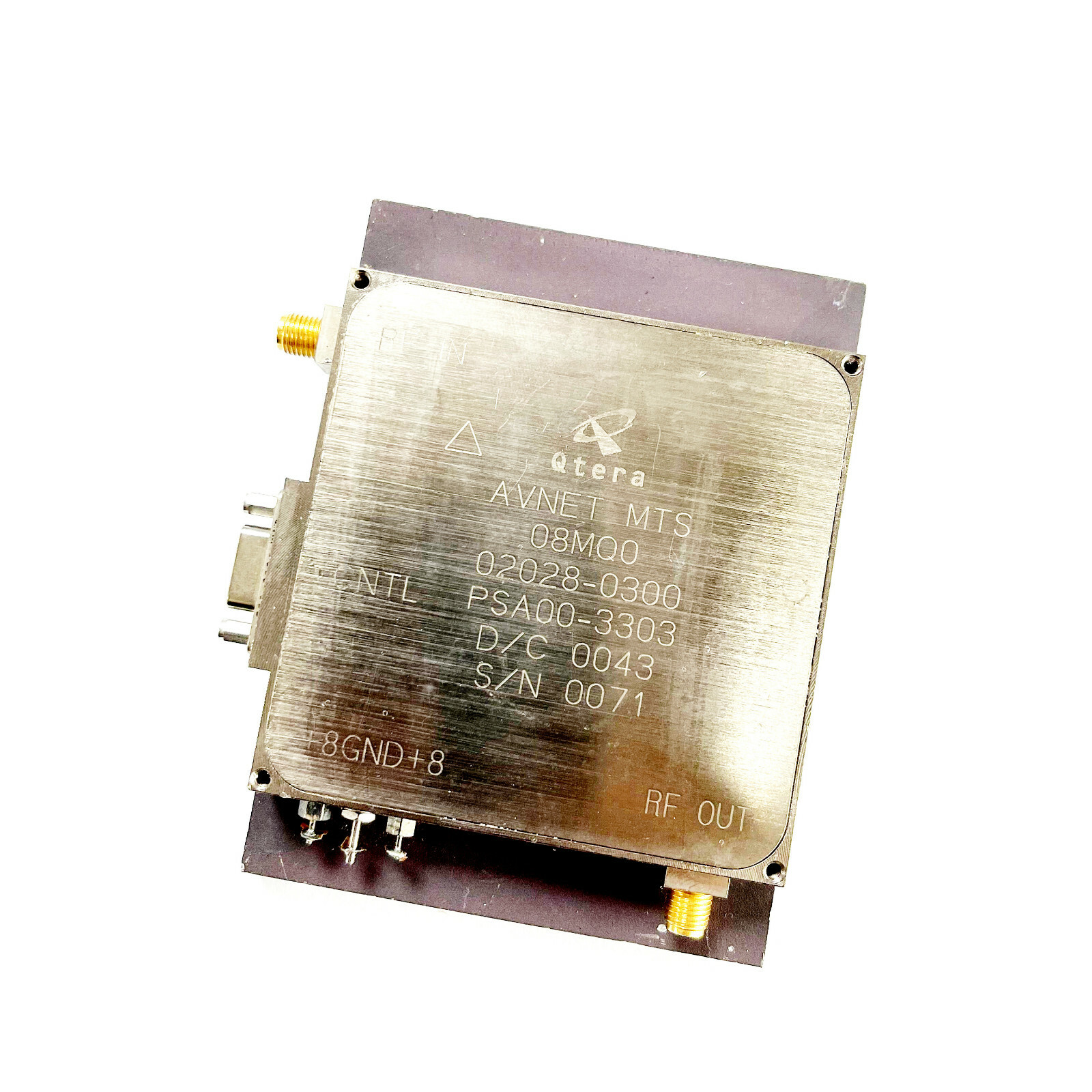 Avnet MTS 08MQ0 02028-0300 PSA00-3303 Microwave Amplifier Gain Output Power
