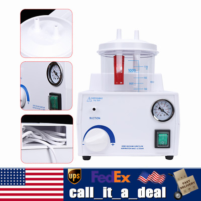 Vacuum Phlegm Quiet Suction Unit Portable Medical Emergency Aspirator Machine