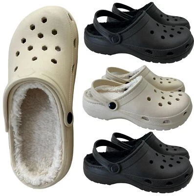 Warm Clogs adult Womens Ladies Crocs Work Slipper Holiday Slip Shoes UK Size 3-8