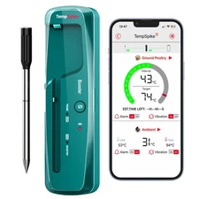 ThermoPro TempSpike TP961W 500FT Wireless Meat Thermometer Grilling BBQ | Green