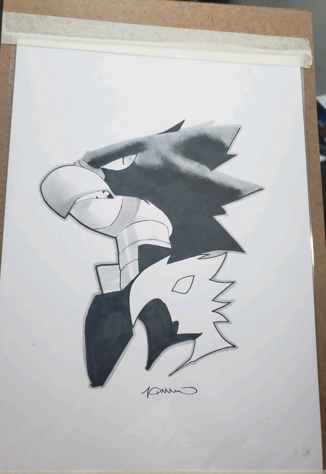 Simone Di Meo Comisión TOKOYAMI My Hero Academia Arte Original 9x12 Foto 2 de 4