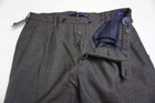 Incotex Brown Purple Plaid 100% Wool Buckle Back Dress Pants Sz 48 NEW — photo 5
