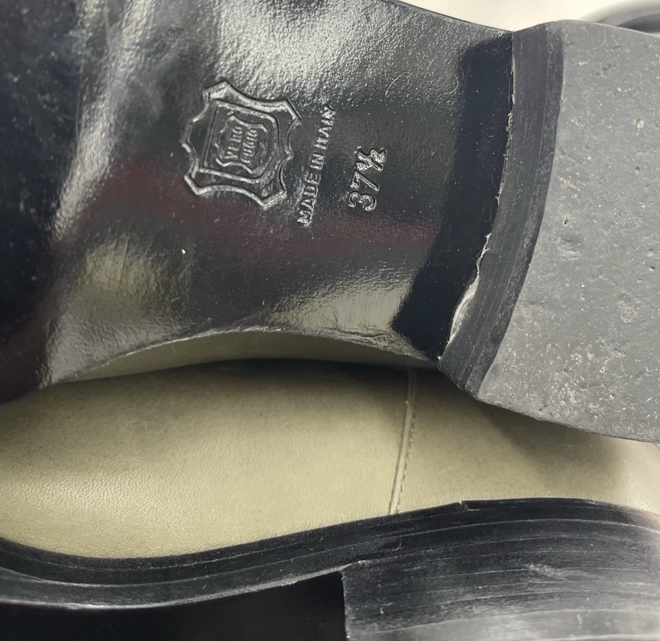 Pierre Hardy Women’s Ankle Boots 37.5 Green Leather Gold Zip Designer Made Italy - Image 3 of 4