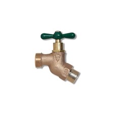 Arrowhead Brass 1/2 in Copper Sweat X 3/4 in MHT Brass No-Kink Hose Bibb 252LF