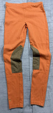 Women's Lauren Ralph Lauren Riding Leggings Orange Green Pull On Medium M Horse