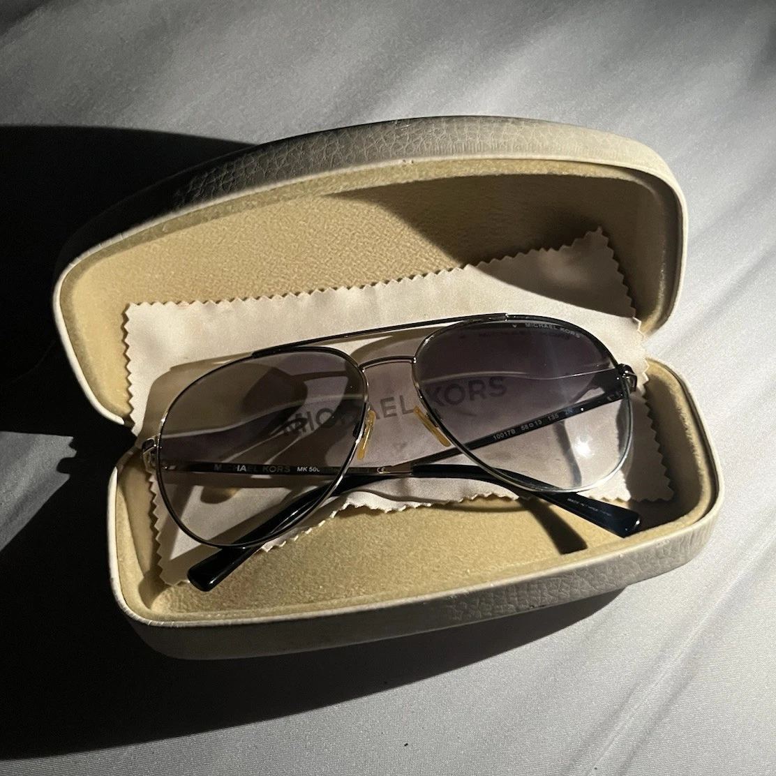Michael Kors Silver Aviator Sunglasses for Women for sale | eBay display picture 1