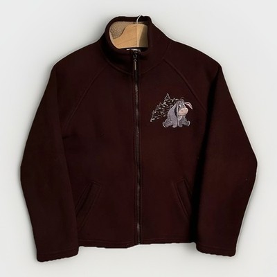 Offizieller Disney Store Eeyore Winnie Puuh Fleece mit Reißverschluss Größe XS Burgund