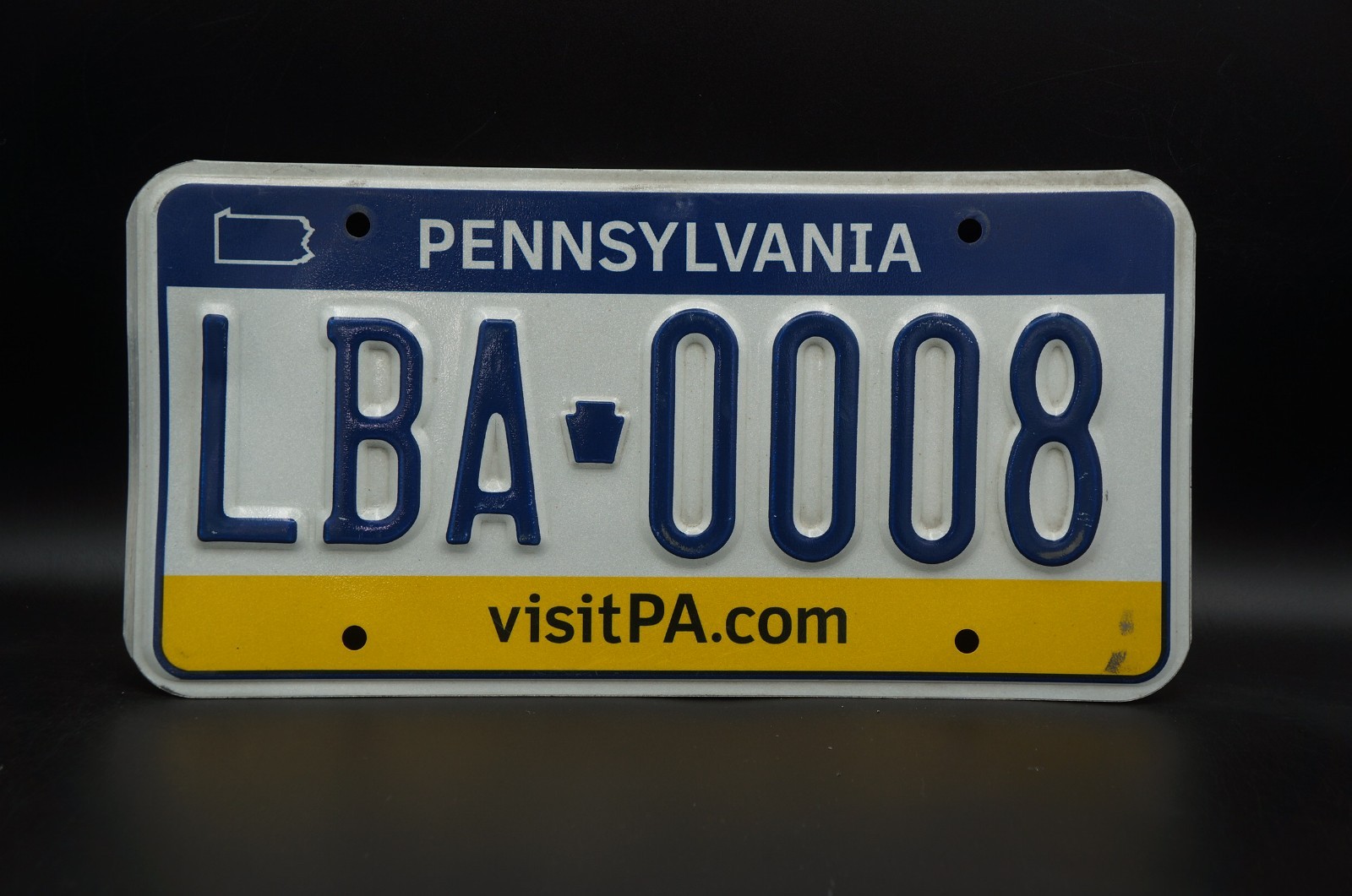 Expired Pennsylvania License Plate # LBA - 0008