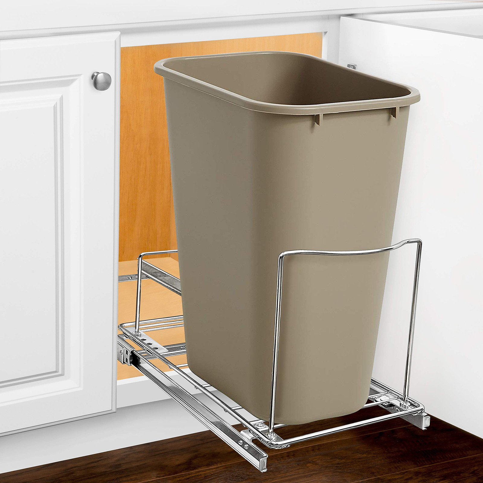 LYNK PROFESSIONAL® Pull Out Trash Can Under Cabinet - Under Sink Trash Can Sl...